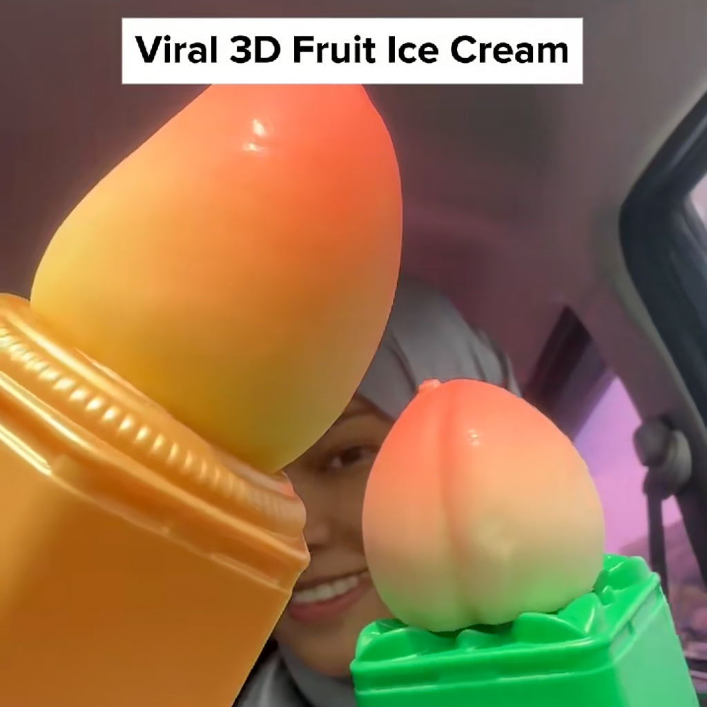 3D Peach Ice Cream
