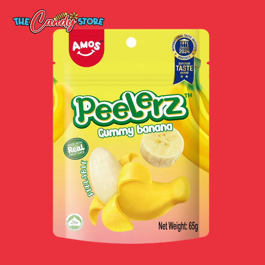 Amos Peelerz Peelable Banana Gummy Candy (Halal)