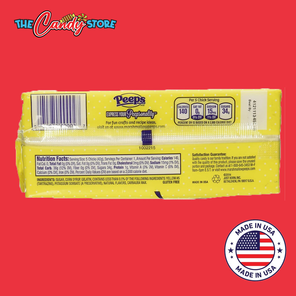 PEEPS Yellow Chicks (Pack of 5) Marshmallow Candy
