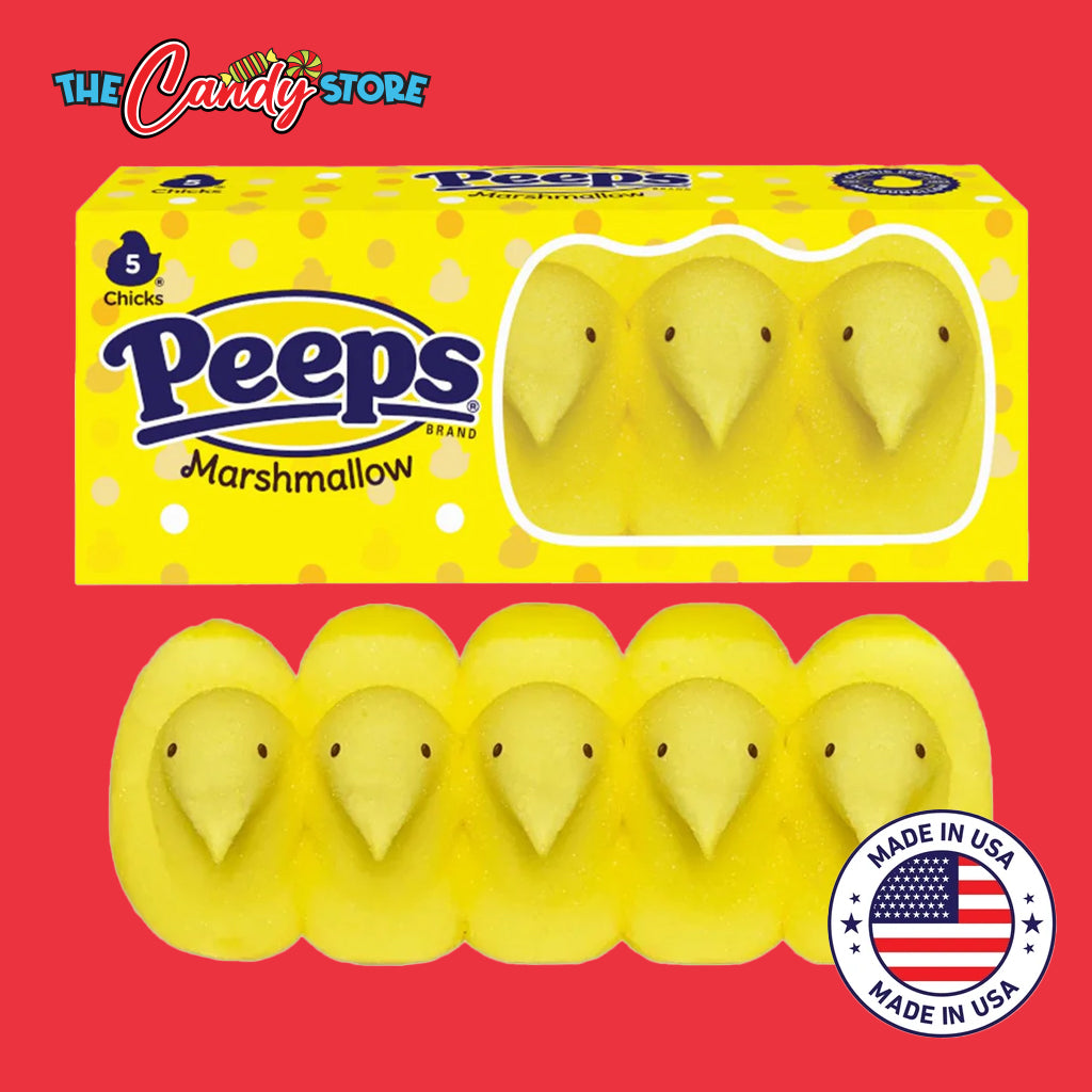 PEEPS Yellow Chicks (Pack of 5) Marshmallow Candy