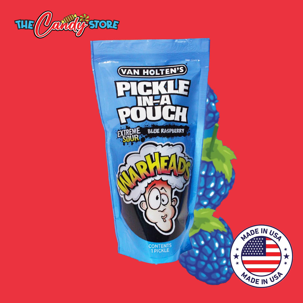 Van Holten's Pickle-In-A-Pouch Warheads Extreme Sour Blue Raspberry Snack