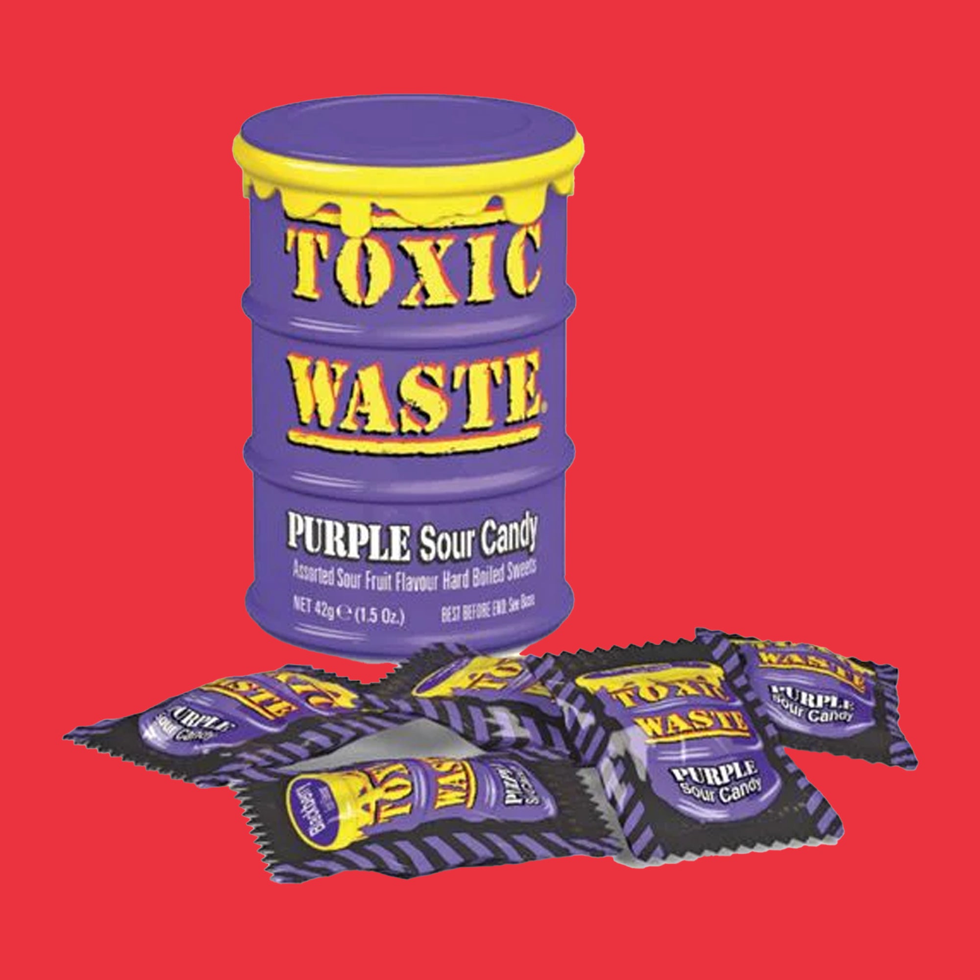 Toxic Waste Purple Drum Hazardously Candy 42g