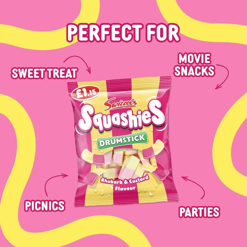 Swizzels Squashies Rhubarb & Custard Gummy Sweet