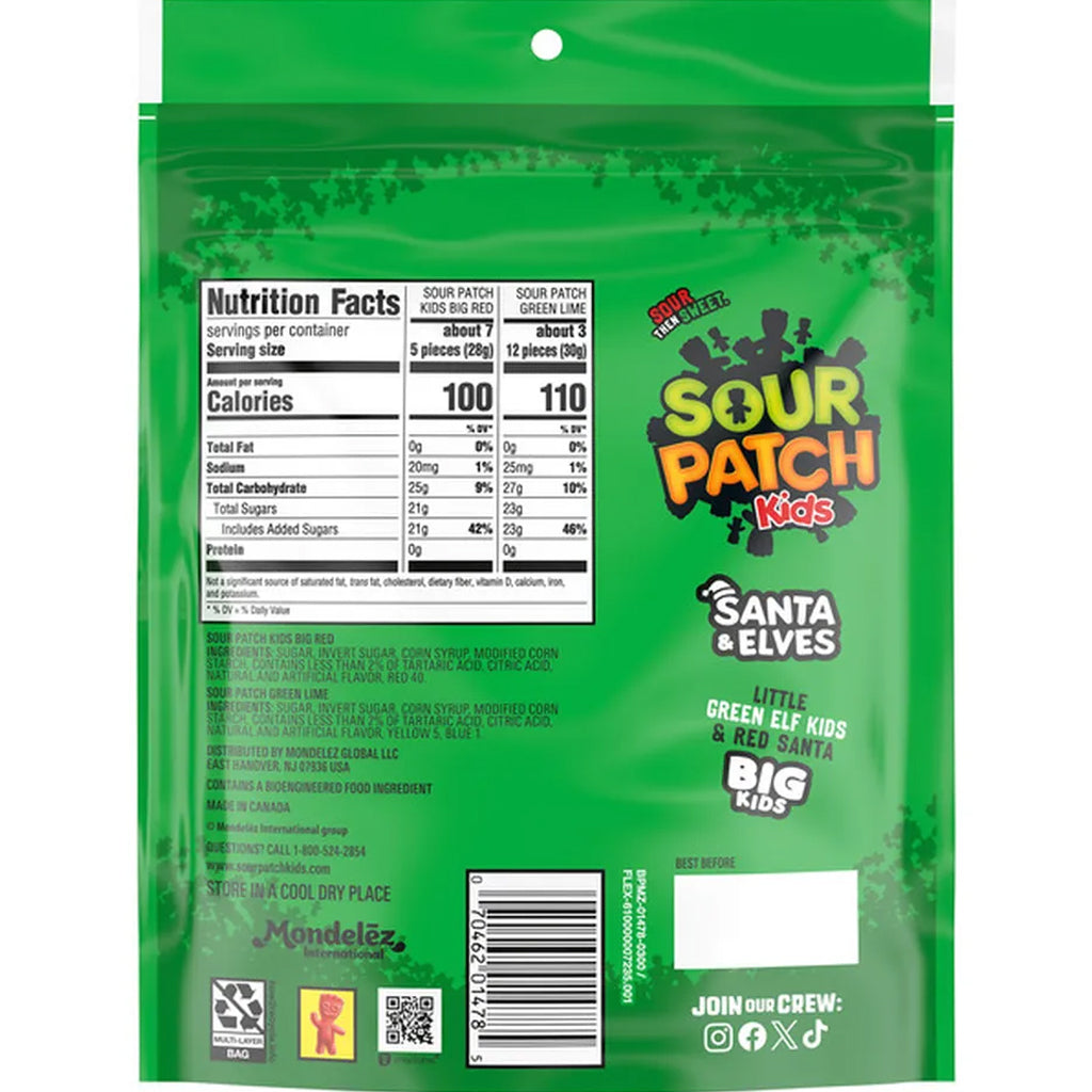 Sour Patch Kids Santa & Elves Soft & Chewy Candy