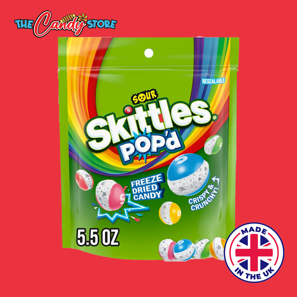 Skittles POP'd Sour Freeze Dried Candy Bag