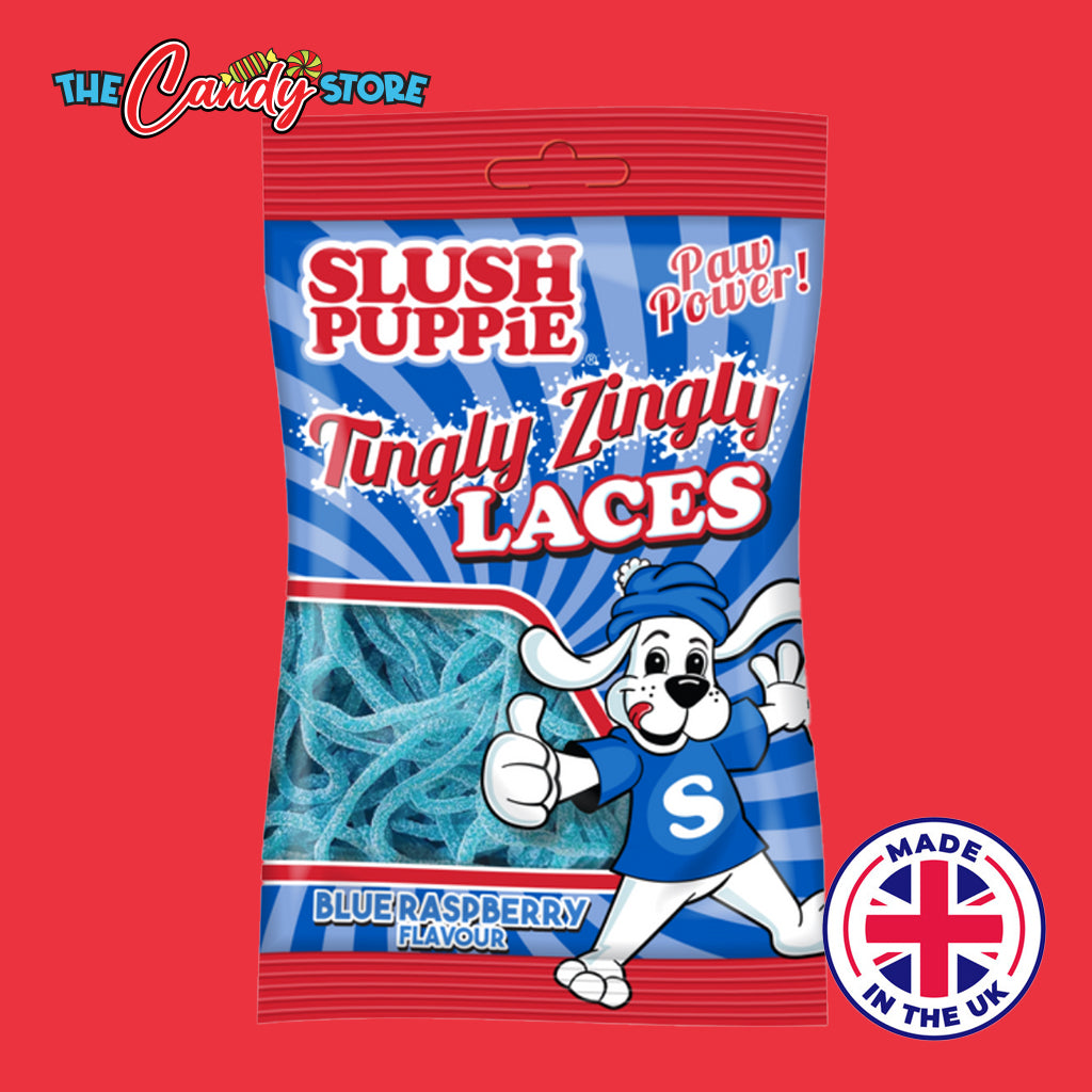 Slush Puppie Blue Raspberry Tingly Zingly Laces Candy