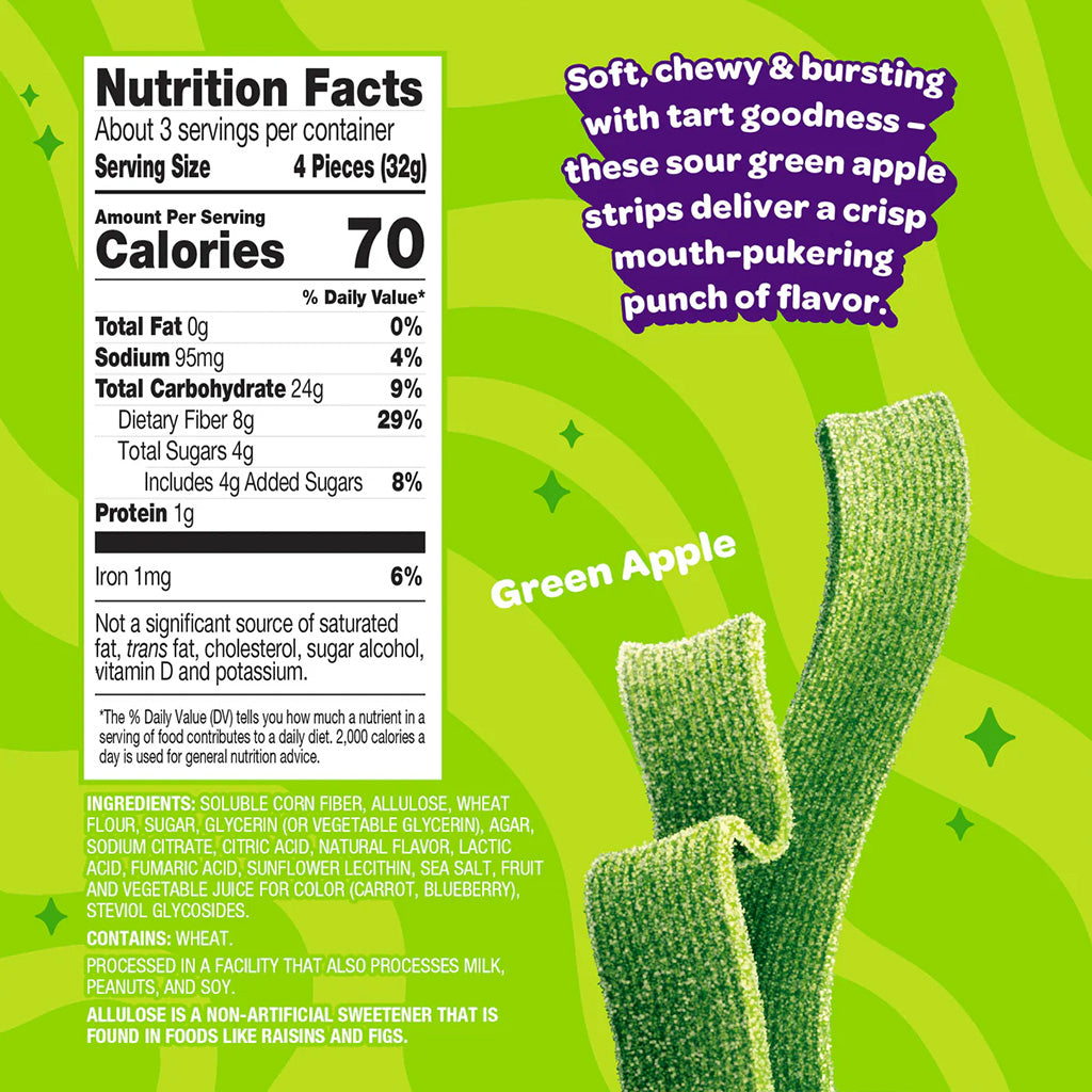 Joyride Sour Green Apple Strips