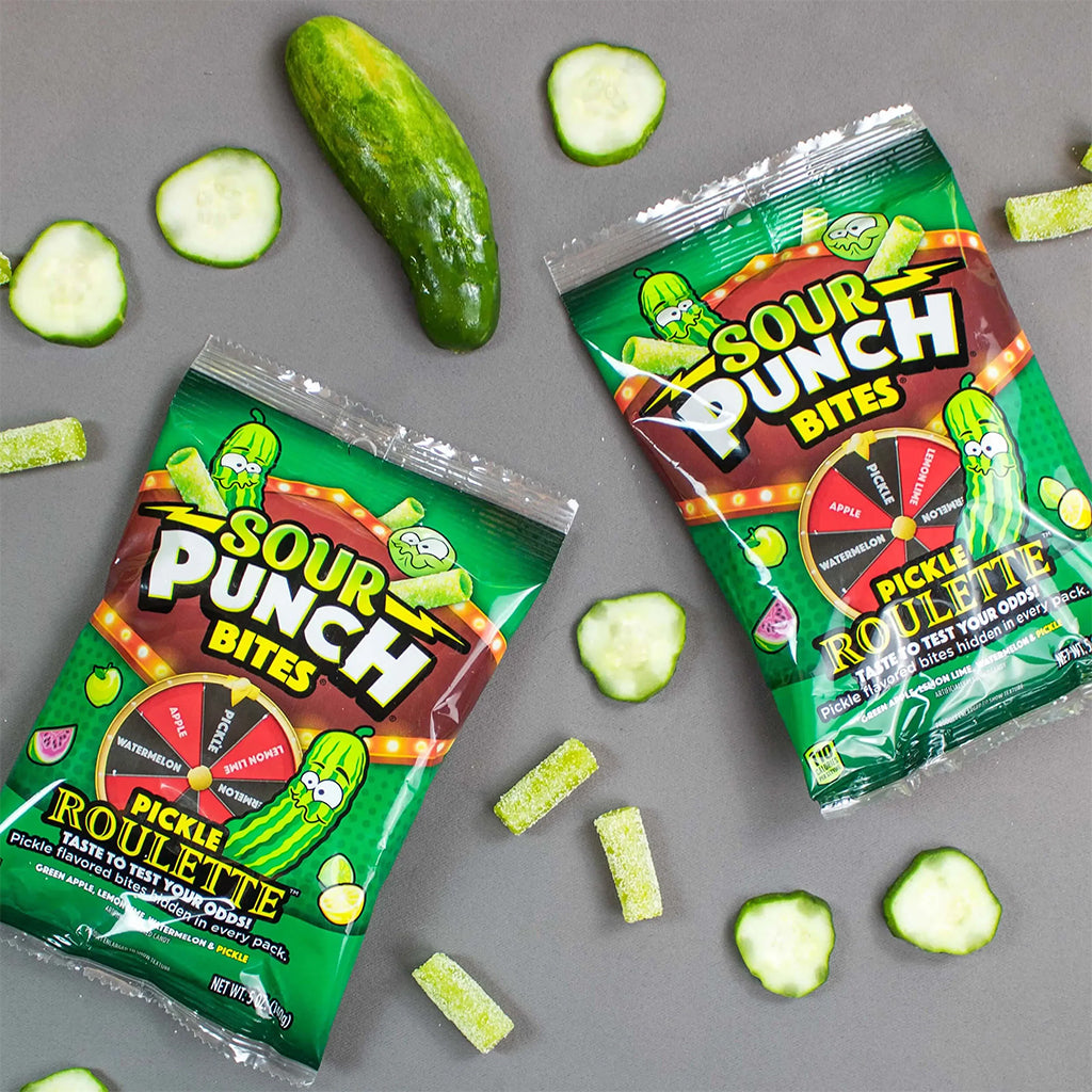 Sour Punch Pickle Roulette Bites Sweet Bag