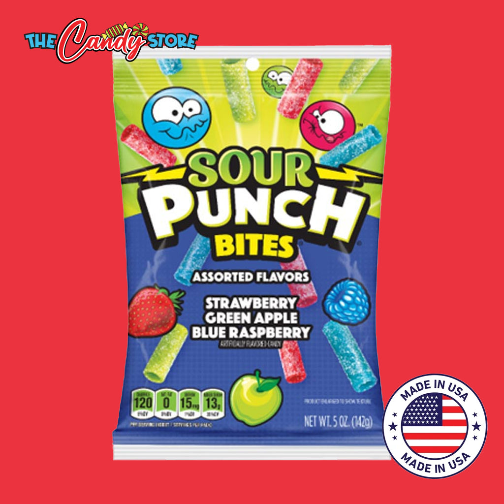 Sour Punch Mini Bites Assorted Flavours Bag