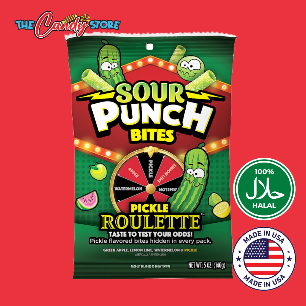 Sour Punch Pickle Roulette Bites Sweet Bag