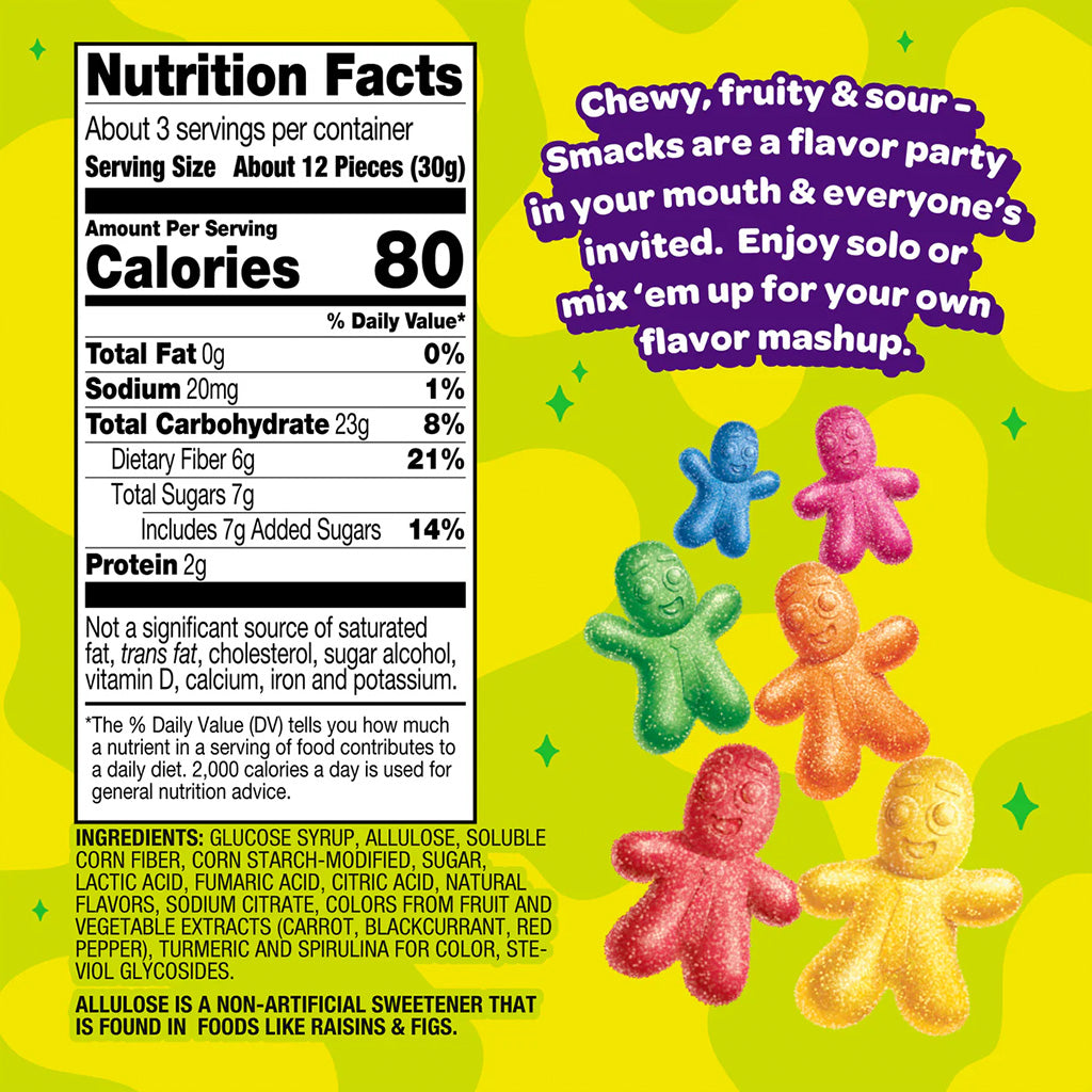 Joyride Sour Smacks Chewy Fruit Gummies