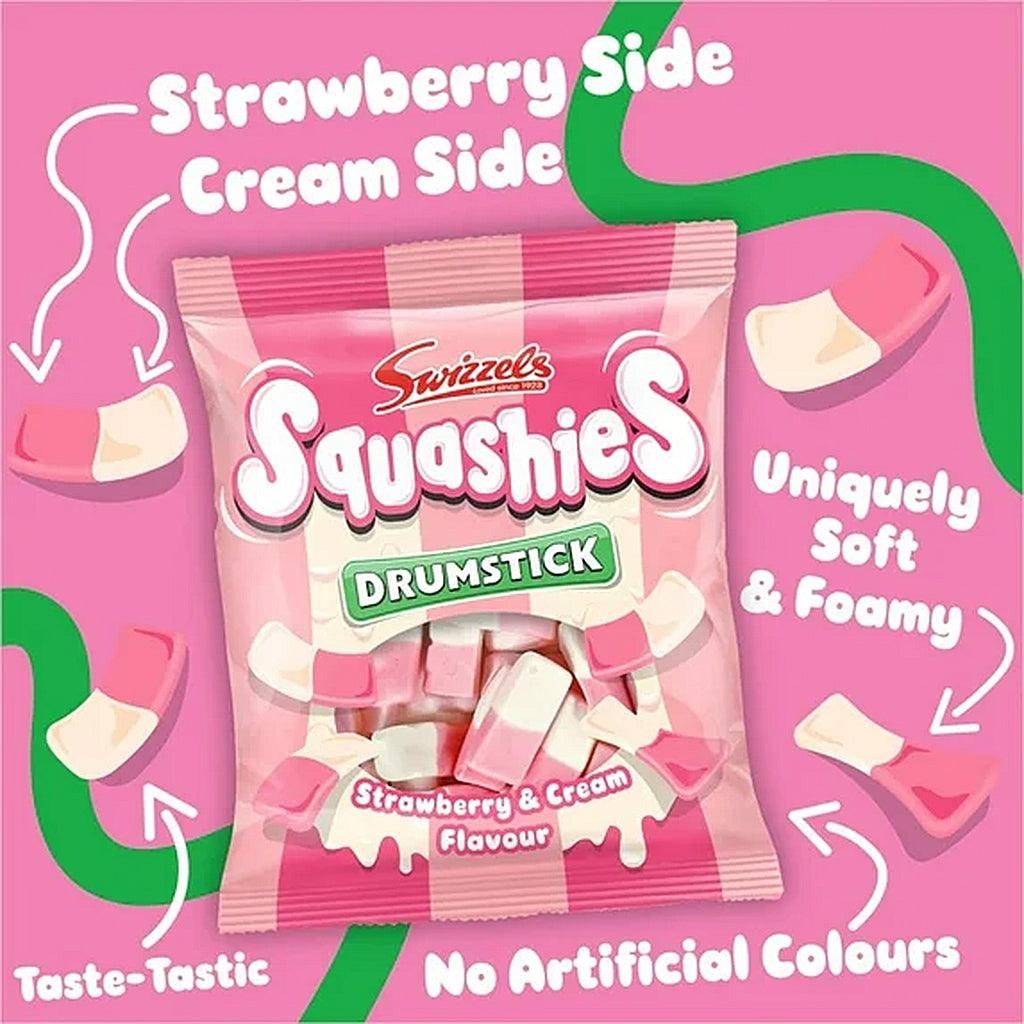 Swizzels Squashies Strawberry & Cream Chewy Candy