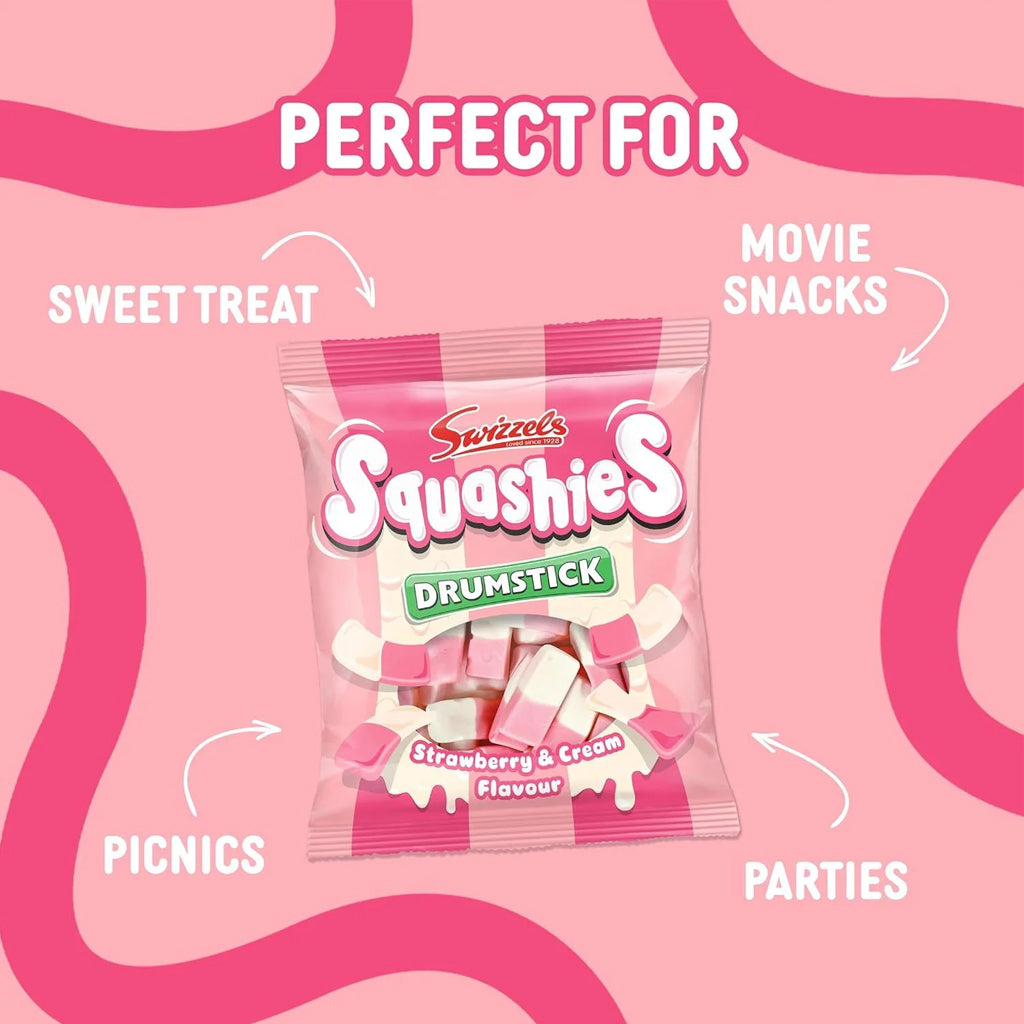 Swizzels Squashies Strawberry & Cream Chewy Candy