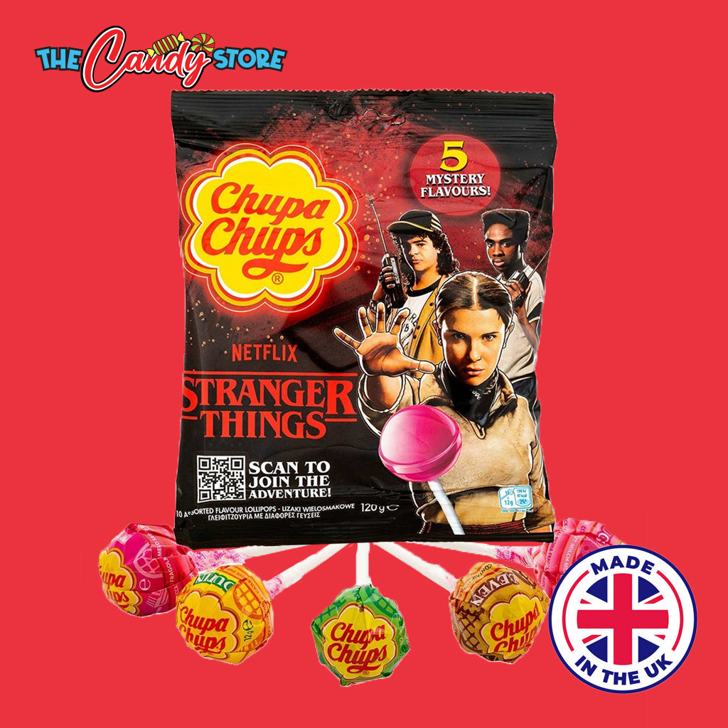 Chupa Chups Stranger Things 5 Flavours Lollipops Bag