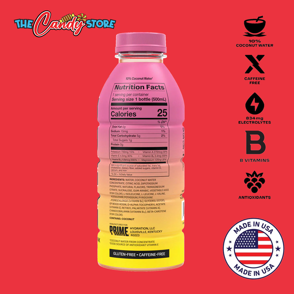 Prime Strawberry Banana Sports Drink 500ml