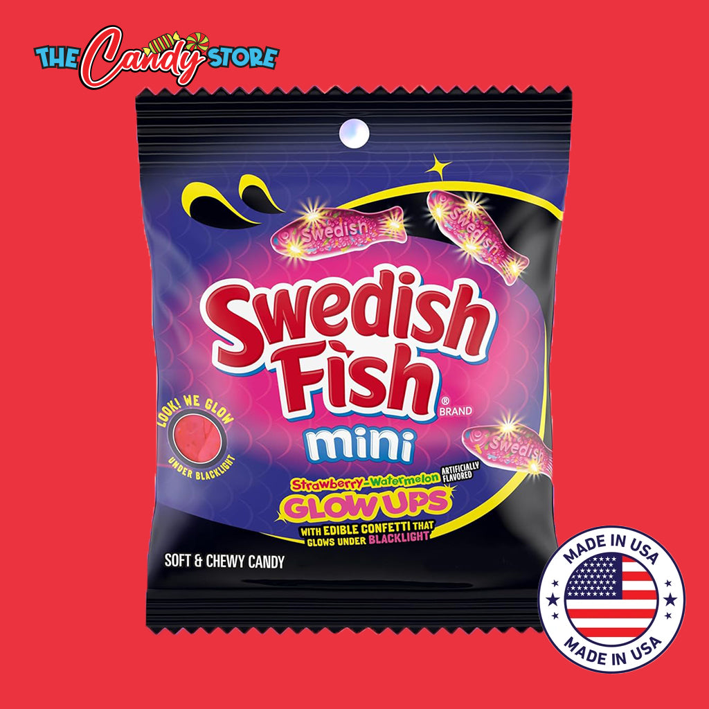 Swedish Fish Mini Strawberry-Watermelon Glow Ups Soft Chewy Candy