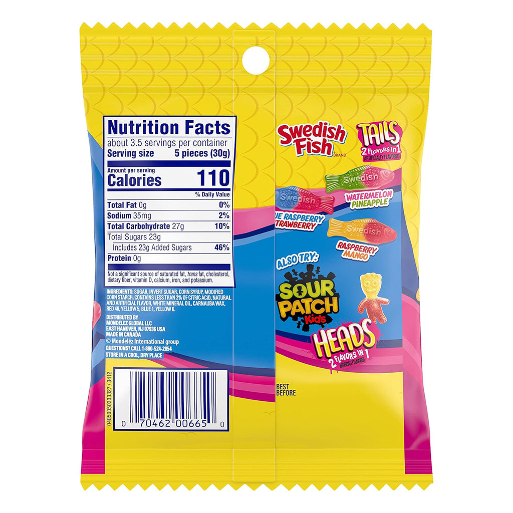 Swedish Fish 2-IN-1 Tails Soft Chewy Candy