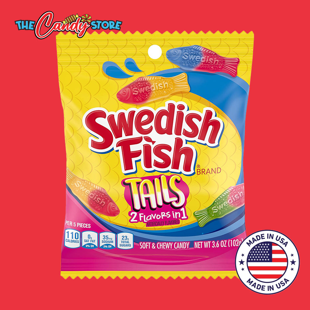 Swedish Fish 2-IN-1 Tails Soft Chewy Candy