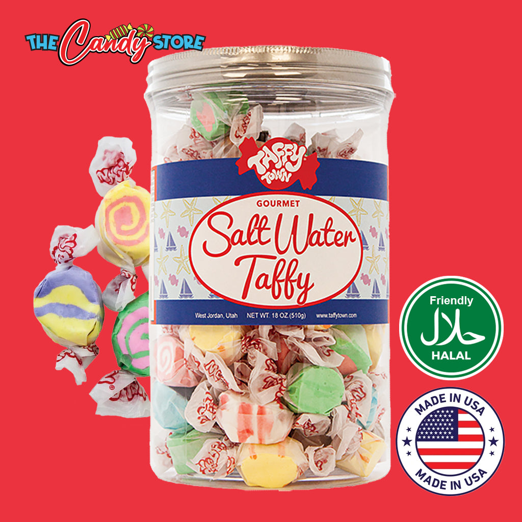 Taffy Town Assorted Salt Water Taffy Gift Canister