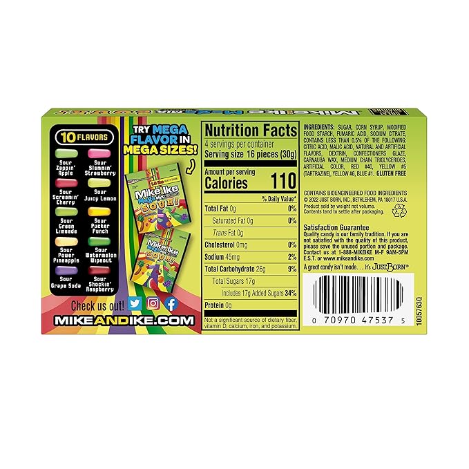 Mike and Ike SOUR! Mega Mix Chewy Candy