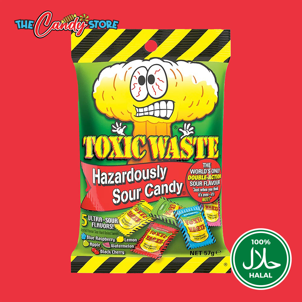 Toxic Waste Hazardously Mixed Sour Candy Bag
