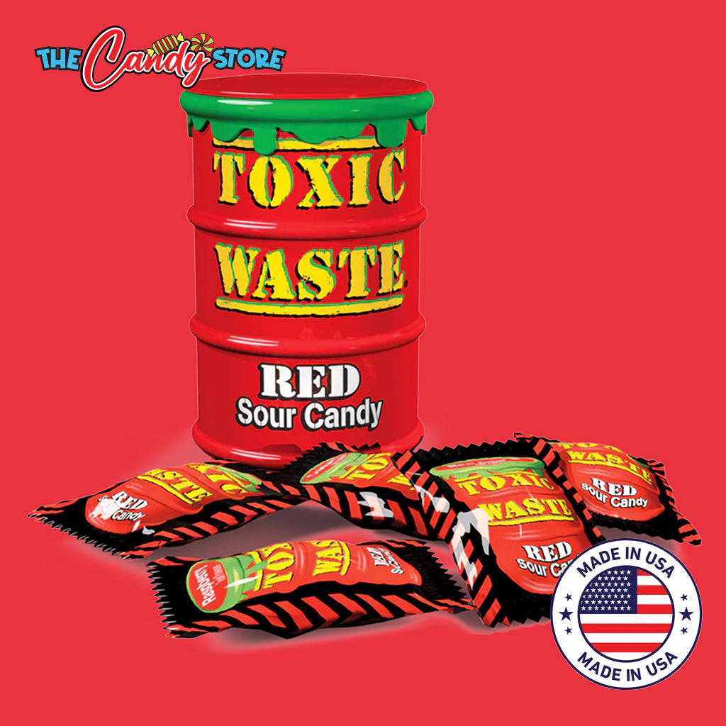 Toxic Waste Red Drum Hazardously Candy