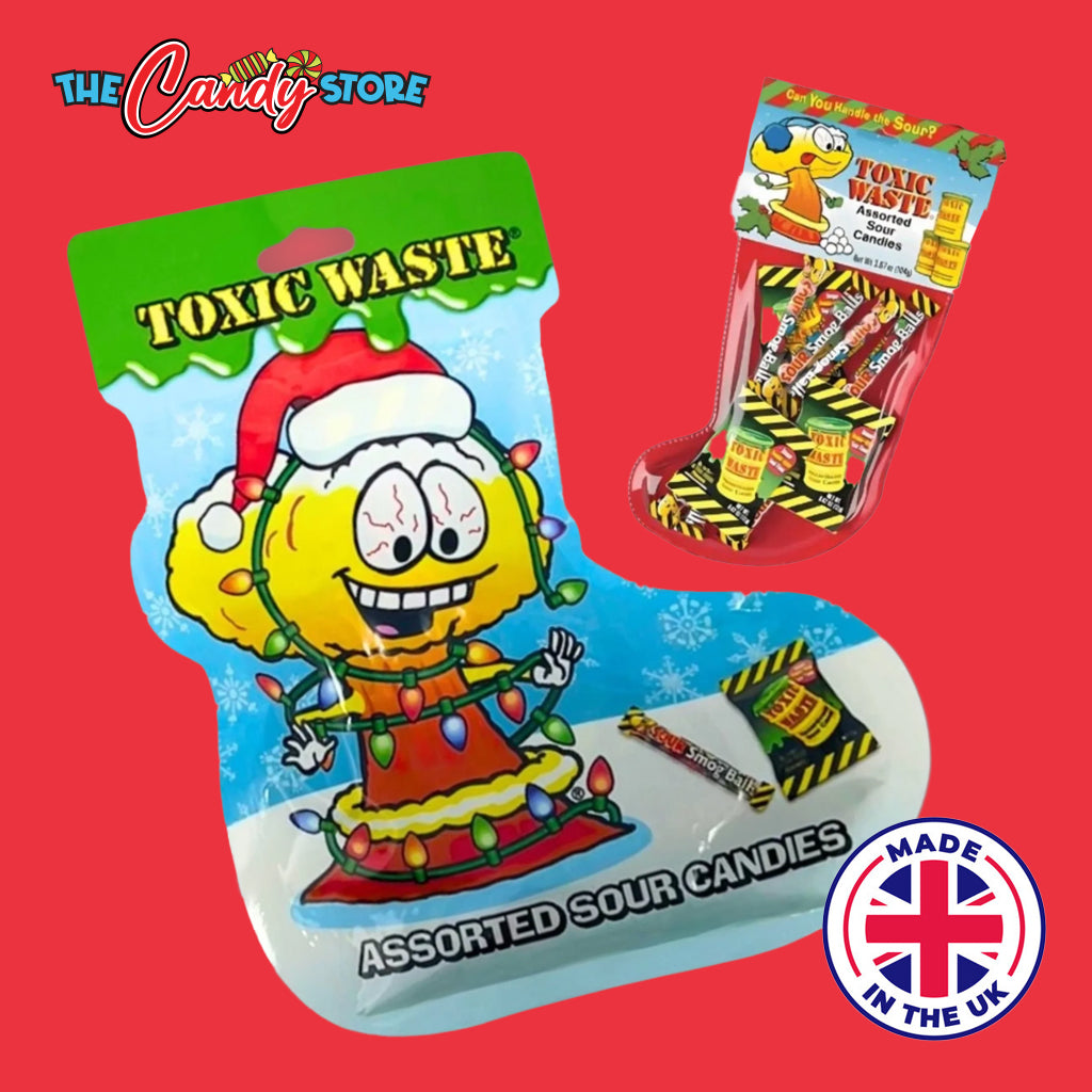 Toxic Waste Christmas Stocking Assorted Sour Candy