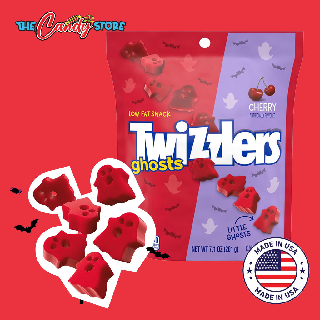 Twizzlers Ghosts Cherry Flavored Chewy Halloween Candy