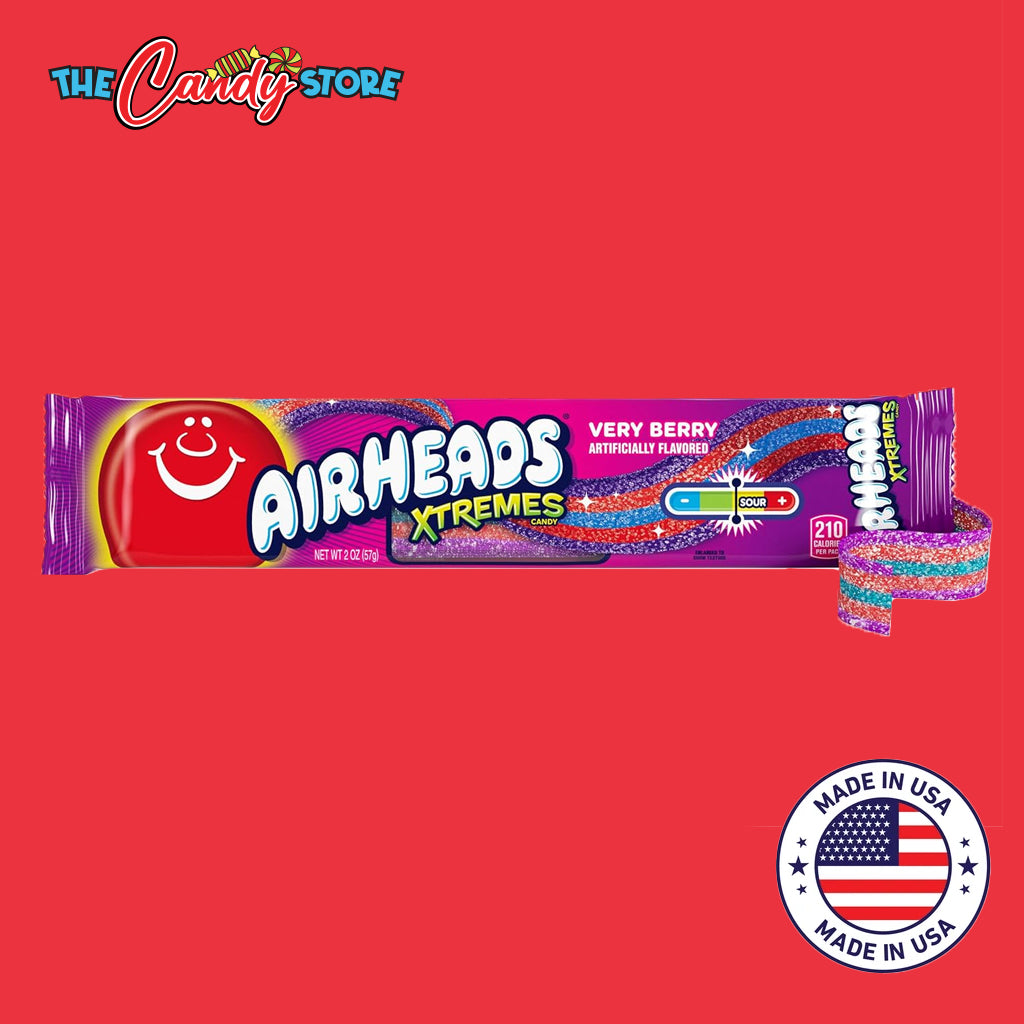 Airheads Xtremes Belt Very Berry Sweetly Sour Candy