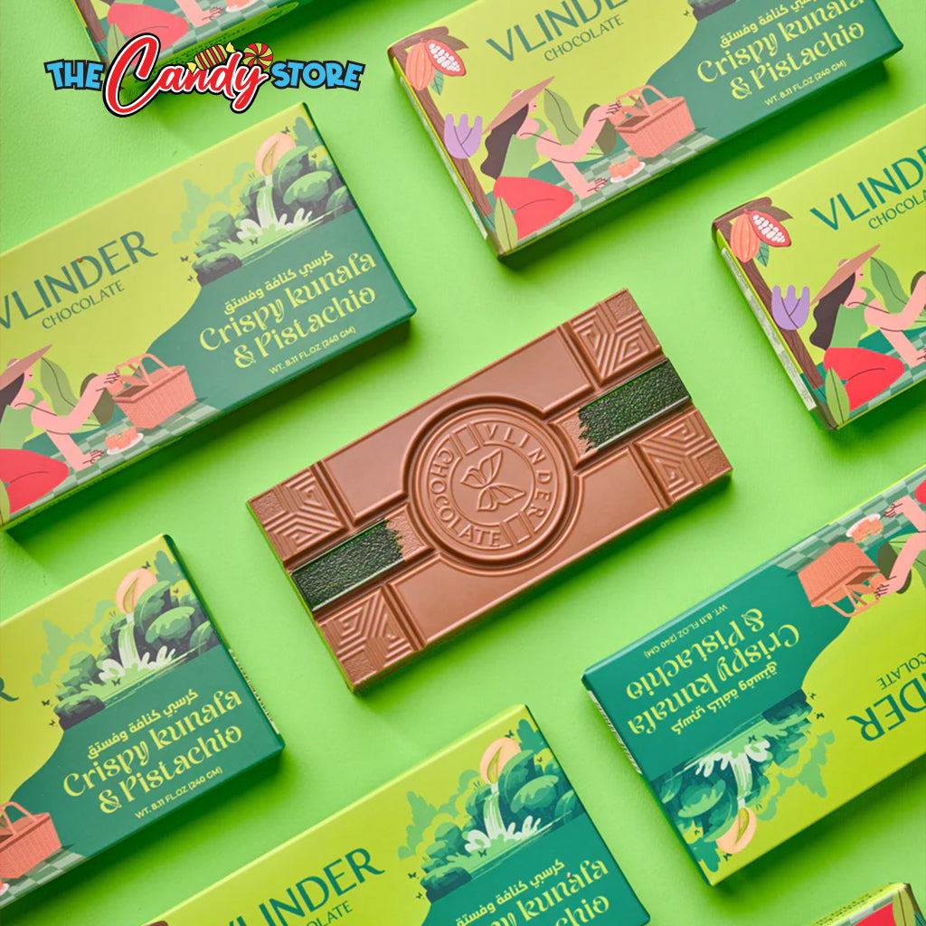 Vlinder Pistachio & Crispy Kunafa Chocolate Bar