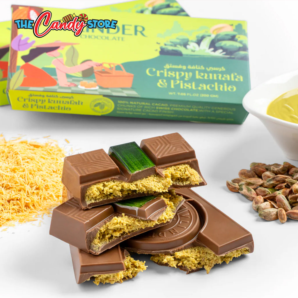 Vlinder Pistachio & Crispy Kunafa Chocolate Bar