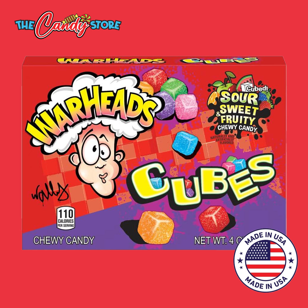 Warheads Sour Chewy Cubes Theatre Box