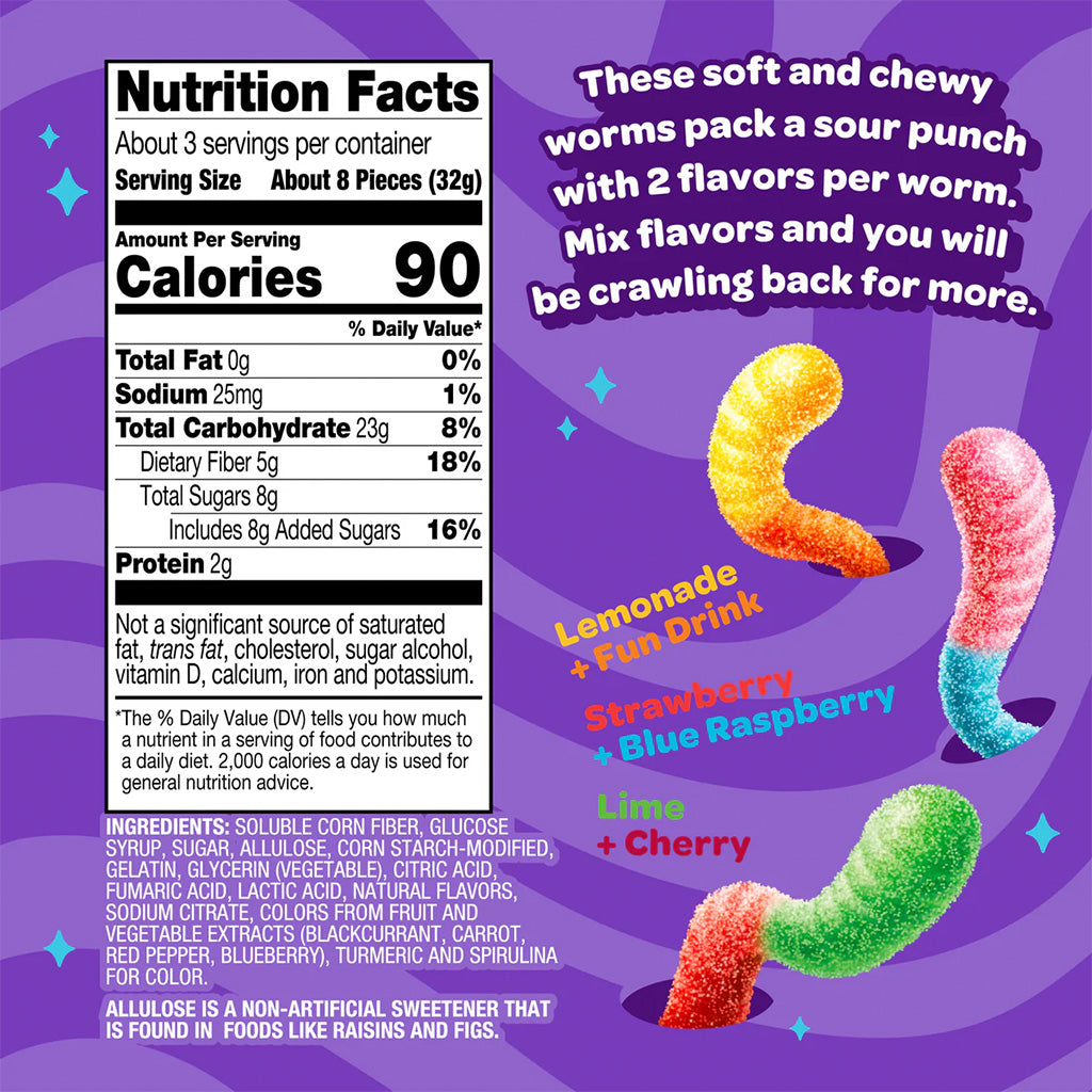 Joyride Sour Worms Soft & Chewy Crawlers